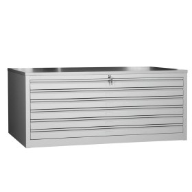 Planschrank Grau/Grau 6 Schubladen