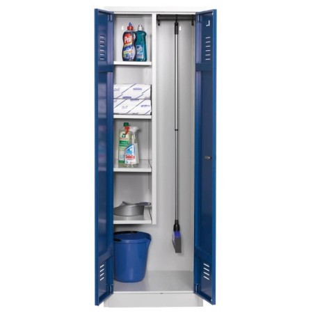 Putzmittelschrank Blau/Grau