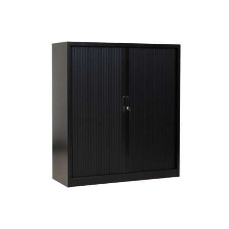 Rollladenschrank Schwarz 2 Fachböden