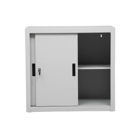 Schiebetürenschrank Grau 1 Fachboden