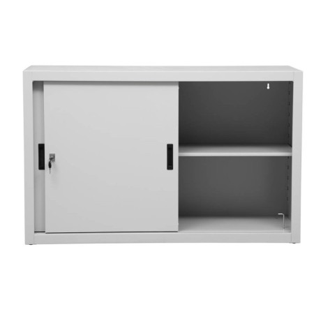 Schiebetürenschrank Grau 1 Fachboden