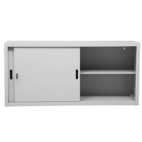 Schiebetürenschrank Grau 1 Fachboden
