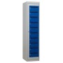 Schliessfachschrank Blau/Grau