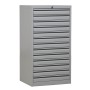 Schubladenschrank Grau/Grau 13 Schubladen