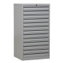 Schubladenschrank Grau/Grau 13 Schubladen