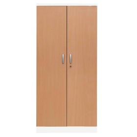 Stahlschrank Buche/Weiss