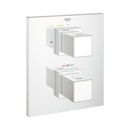 Grohe Grohtherm Cube Thermostat mit integrierter 2-Wege-Umstellung für Wanne oder Dusche mit mehr als einer Brause