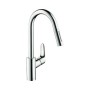 Hansgrohe Focus Einhebel-Küchenmischer 240 mit Ausziehbrause chrom