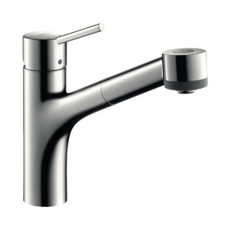 Hansgrohe Talis S Einhebel-Küchenmischer mit Ausziehbrause für offene Warmwasserbereiter