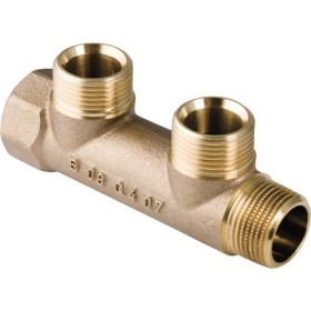Geberit Mepla Verteiler zweifach mit Eurokonus G 3/4" Rotguss