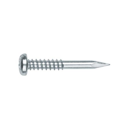 Blechschraube mit Nagelspitze für Jalousien aus Aluminium. PZ und Schlitz. Verzinkt.