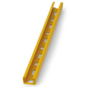 Montageschiene. Montageschiene gelb, plastifiziert