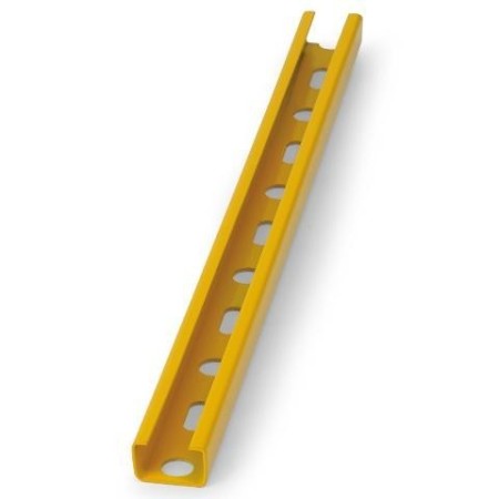 Montageschiene. Montageschiene gelb, plastifiziert