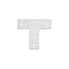 Flachverbinder. Flachverbinder T-Form, ungleiche Löcher, vorverzinkt