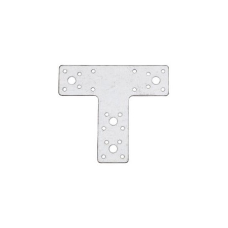 Flachverbinder. Flachverbinder T-Form, ungleiche Löcher, vorverzinkt
