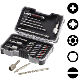 Bosch 35-teilige Sets mit Betonbohrern und Schrauberbits, Extra Hard