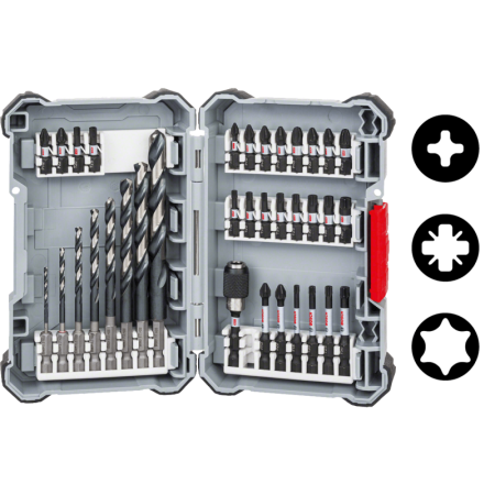 Bosch Pick and Clic Impact Control HSS-Spiralbohrer- und Schrauberbit-Set, 35-teilig