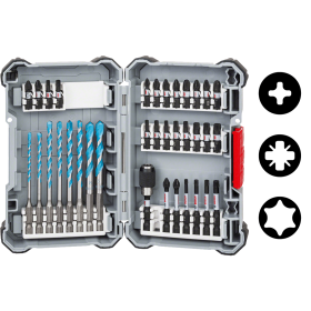 Bosch Pick and Clic MultiConstruction Drill and Impact Control Schrauberbit-Set, 35-teilig