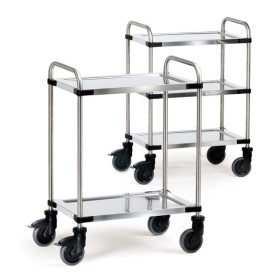 Fetra Edelstahlwagen, drei Ebenen