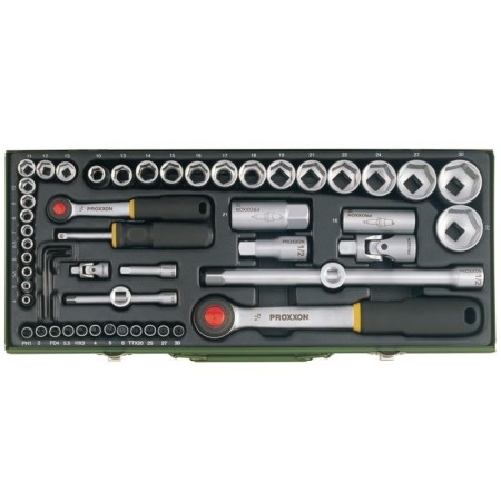 Proxxon Steckschlüsse Satz 1/2 + 1/4 56 Tlg
