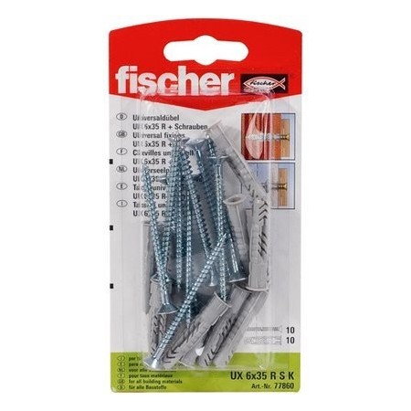Fischer Universaldübel Ux Mit Rand Und Schraube