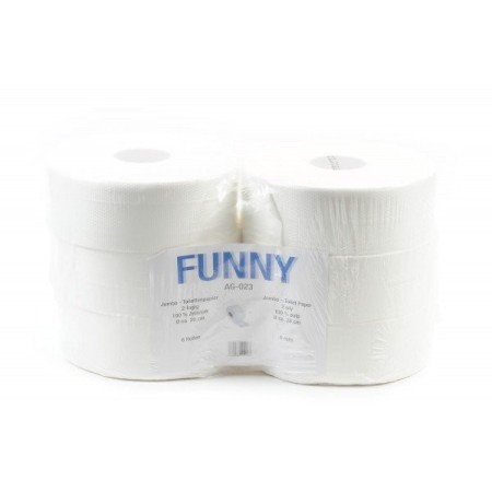 Funny Jumbo-Toilettenpapier 6 Rollen,2-lagig