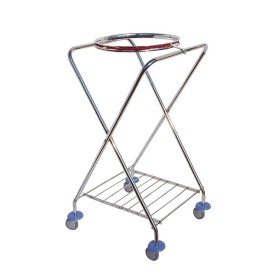 Gerahmter verchromter Abfallwagen „X“ 560 x 620 x 1050 mm