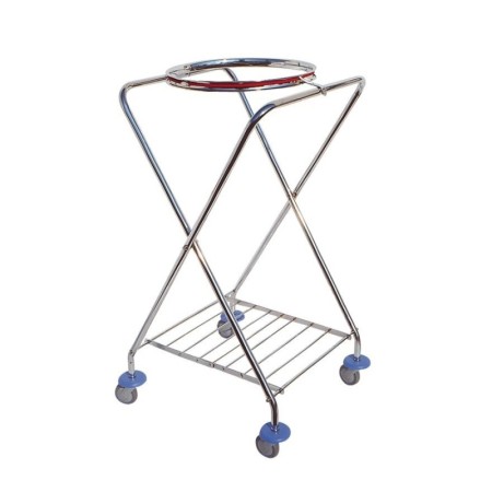 Gerahmter verchromter Abfallwagen „X“ 560 x 620 x 1050 mm