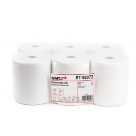 SemyTop Papierhandtuchrollen 6 Rollen,2-lagig