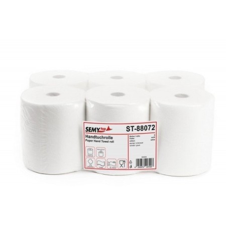 SemyTop Papierhandtuchrollen 6 Rollen,2-lagig